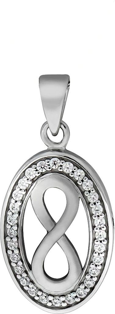V Anhänger 925/- Sterling Silber 2,1cm weiß Zirkonia 274240131