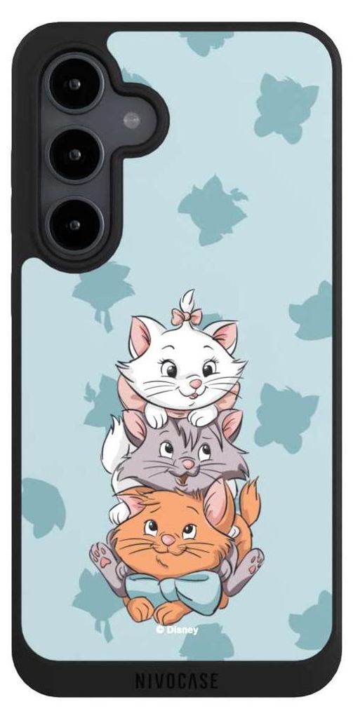 NIVOCASE Handyhülle für Samsung Galaxy S24 FE 5G Hülle NIVOpure Case Schwarz Aristocats Disney Katze