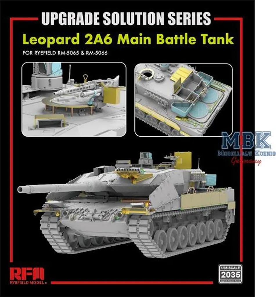 Détails photodécoupe pour Leopard 2 A6 RFM2035 kit RFM5065 ultra réaliste