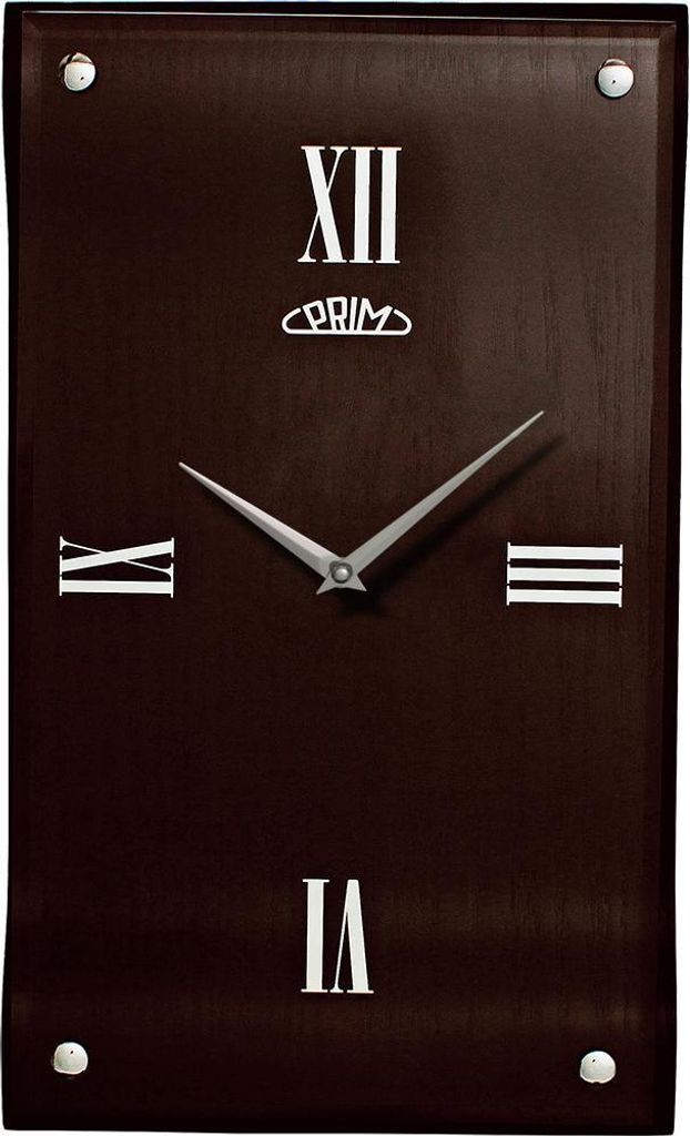 PRIM Timber Wanduhr Holz arabische Ziffern Dunkelbraun 40 x Produktbild 