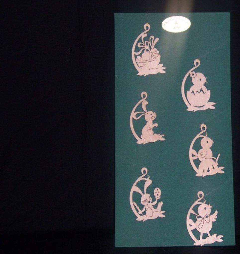Behang - Ostermotive mit Frühjahrsblüher, 6er Set, Original Erzgebirge