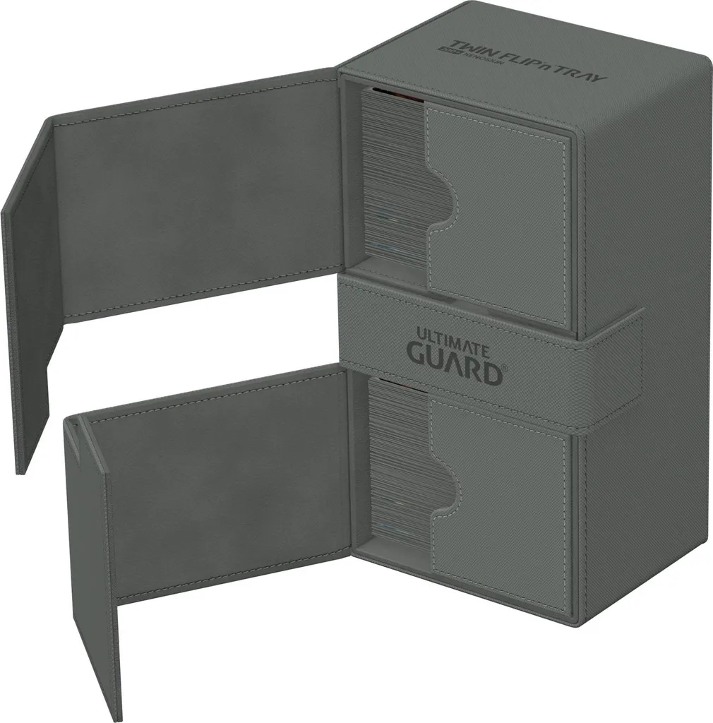 Boîte de rangement double pour cartes Ultimate Guard Xenoskin gris - 7