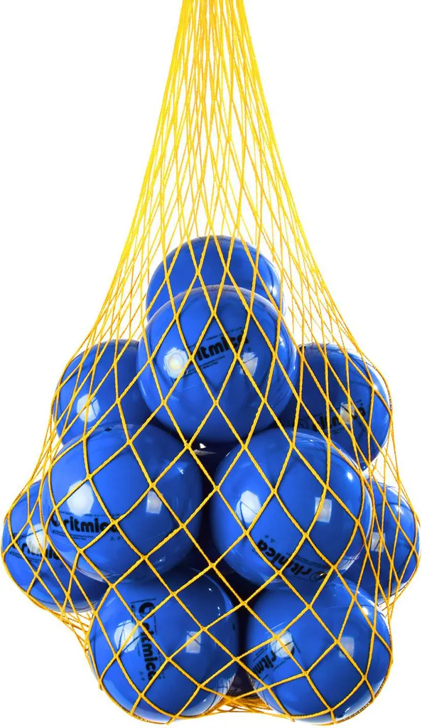 Set de 16 Balles de Gym Rythmique avec Filet : Transport Facile Bleu