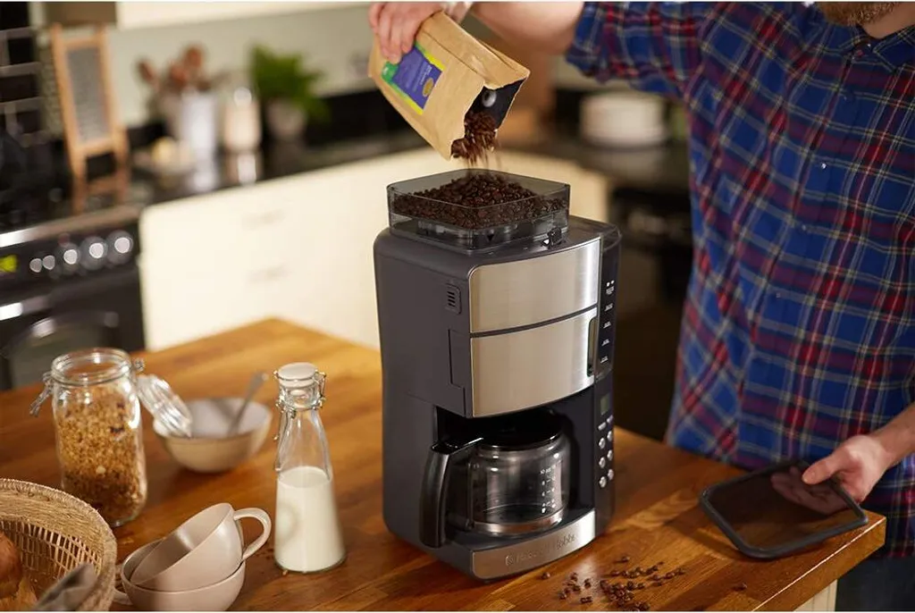 Cafetière Programmable Grind & Brew Russell Hobbs Verseuse Verre 1.25L - 16