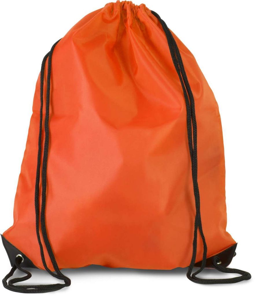 Kimood Turnbeutel Kordelzug Rucksack Drawstring Rucksackbeutel, Größe:U, Farbe:Spicy Orange