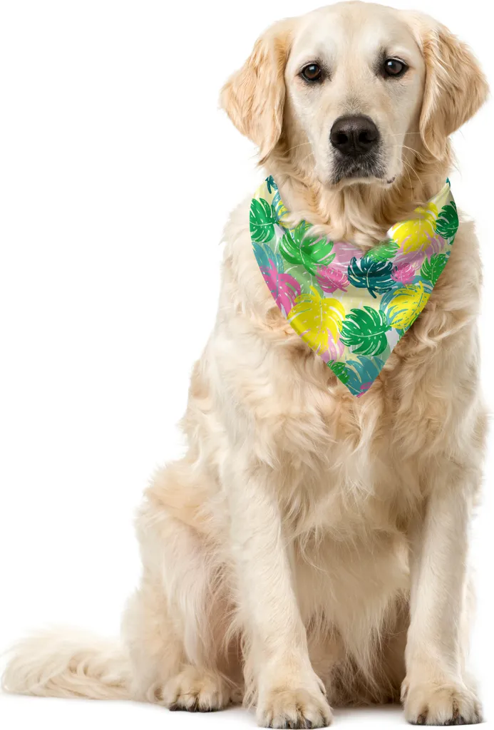 Bandana Cani ABAKUHAUS 40x40cm - Stile Hawaiano Island Leaves