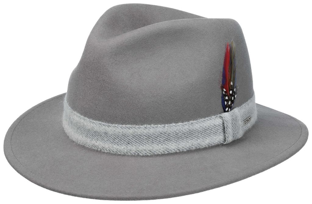 Stetson Traveller Wollfilz-Kashmir Hut hellgrau L