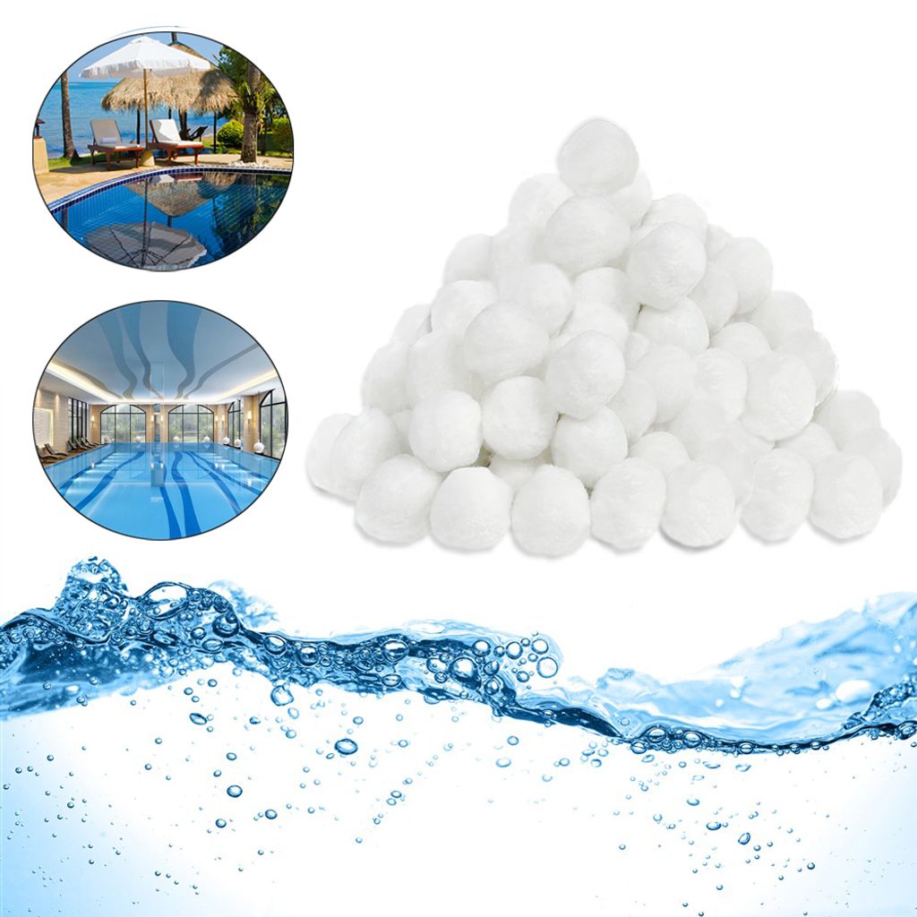 Rainai 700g Filter Balls Filtermaterial ersetzen 25 kg Filtersand für Pool Sandfilter Polysphere Filterbälle für Poolpumpe 