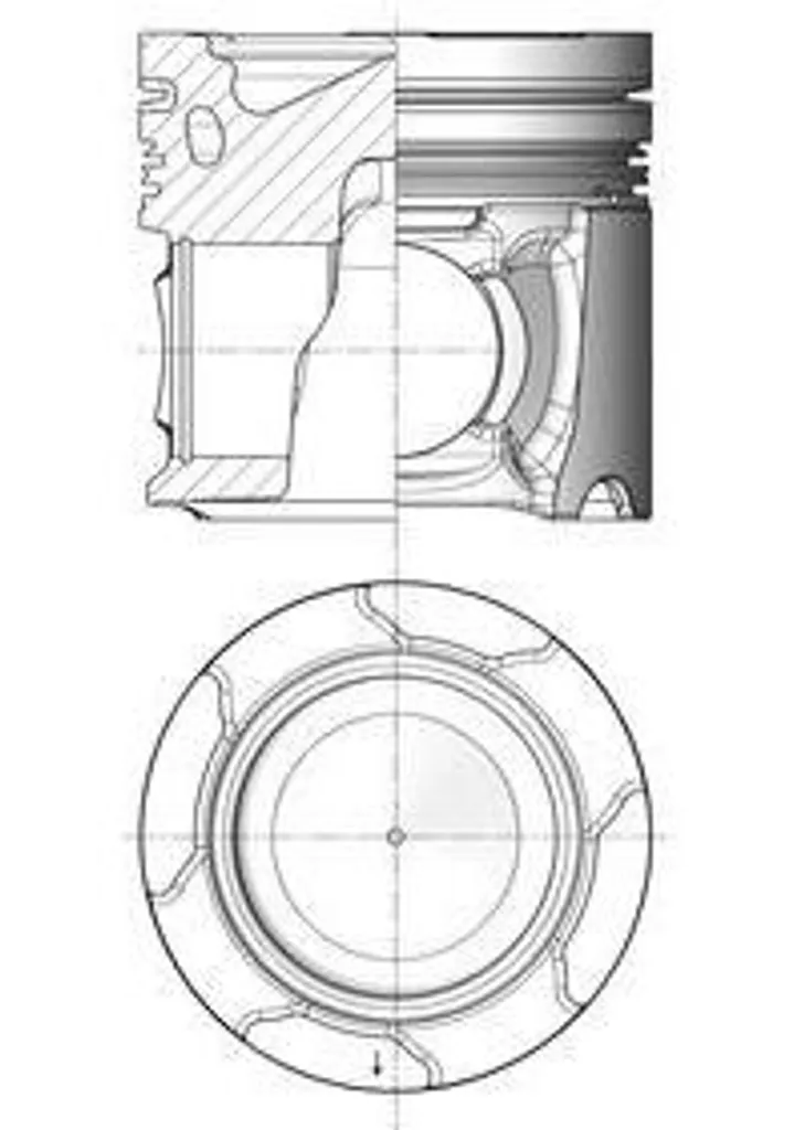 Piston de Rechange Ø 88mm adaptable Volvo Penta - Réf 66179 Kolbenschmidt - 5