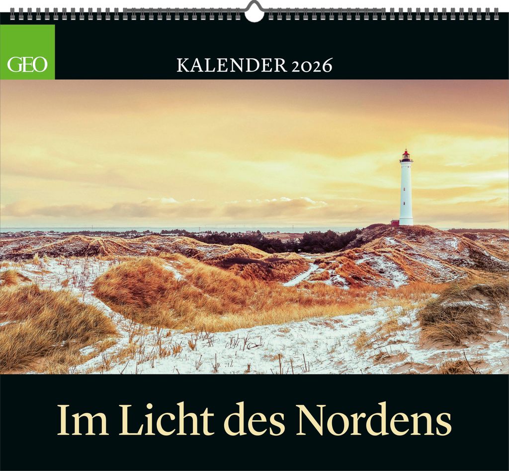 GEO - Im Licht des Nordens 2026 - Wandkalender 50x45 cm, Poster-Kalender mit Polarlichtern & Nordland-Landschaften, 12 Monatsblätter & Spiralbindu...