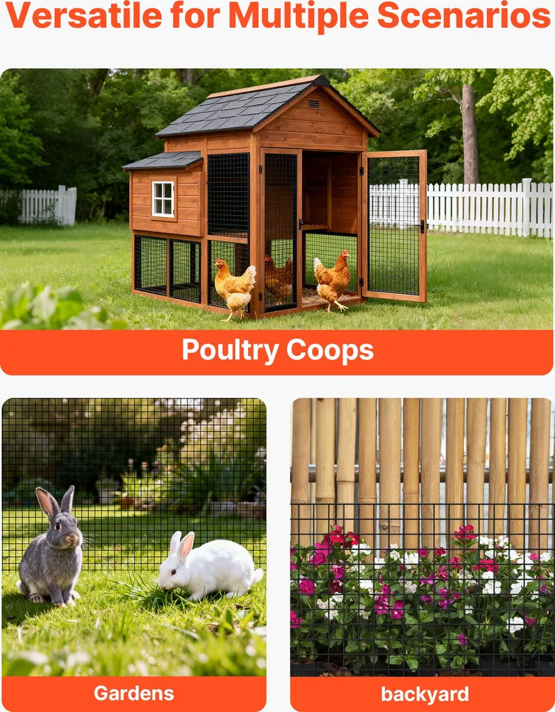 Clôture de jardin galvanisée et plastifiée noire pour protection durable