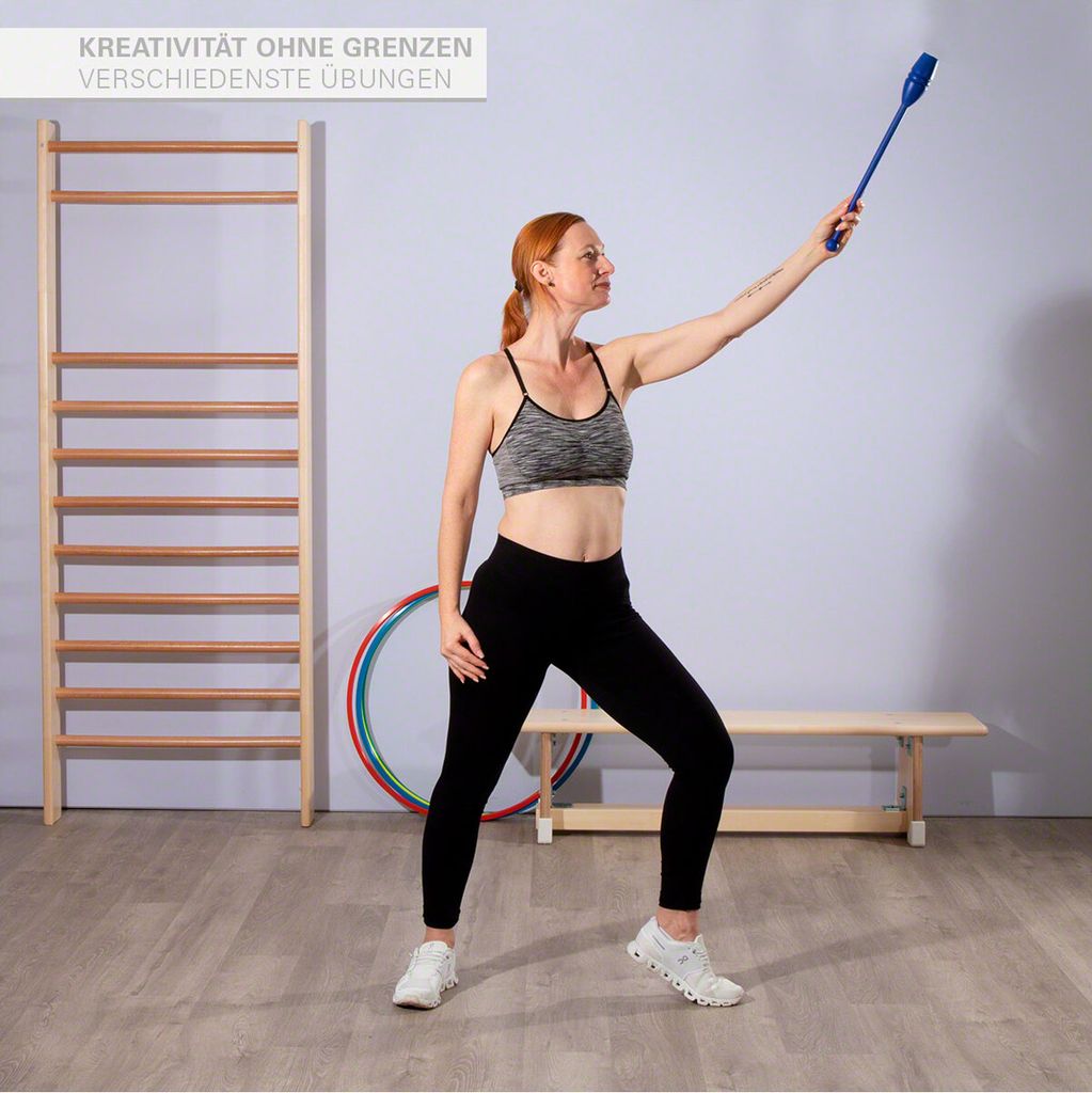 Sport-Tec Turnkeule aus Kunststoff, Jonglierkeule, Schwungkeule, Gymnastikkeule, Akrobatikkeule, 45 cm