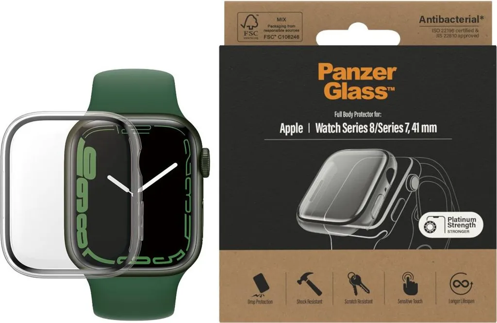 PanzerGlass Apple Watch 41mm S9/8/7 | Vetro Full Body Trasparente - 18