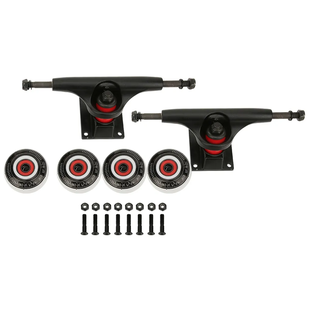 Set de Trucks Skateboard avec Roues à Double Enroulement Ultra Robustes - 6