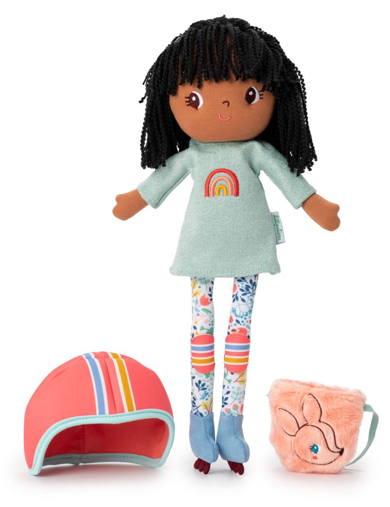 Lilliputiens Puppe Liza auf Rollschuhen - weiche Kuschelpuppe - 43 cm - ab 2 Jahren