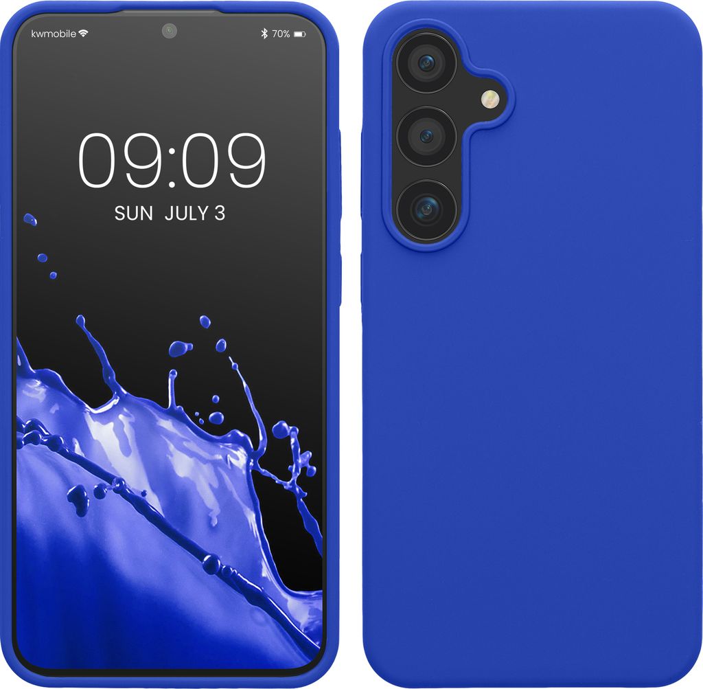 kwmobile Hülle kompatibel mit Samsung Galaxy S24 Plus Hülle - Silikon Handy Case - Handyhülle für Samsung S24 Plus weiche Oberfläche - kabelloses