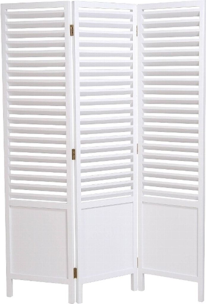 Casa Padrino Landhausstil Raumteiler Weiß 121 x 3 x H. 160 cm - Faltbarer Raumteiler im Landhausstil