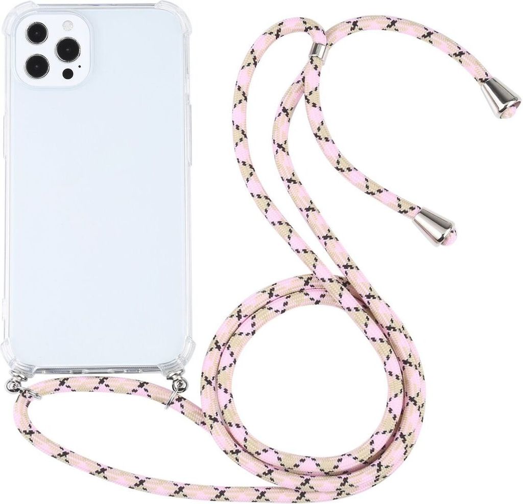 König Design Hülle kompatibel mit Apple iPhone 13 Pro Max Kunststoff Handykette Cover - Case Handyhülle Rosa