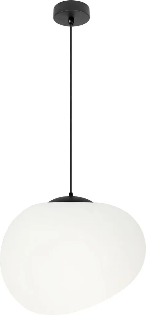 Suspension Design en Acrylique STONES 120cm - Finition Noir et Blanc Chic