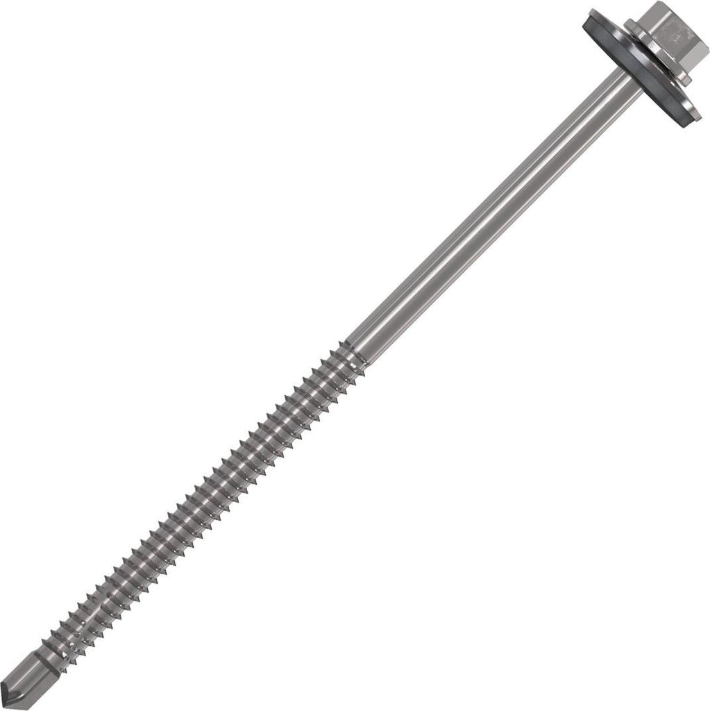 Reisser RP-K Bohrschraube 6,3x175 mm, E22, Bimetall (Edelstahl A2/Stahl), Teilgewinde, SW8, Stahl-UK - 100 Stk.