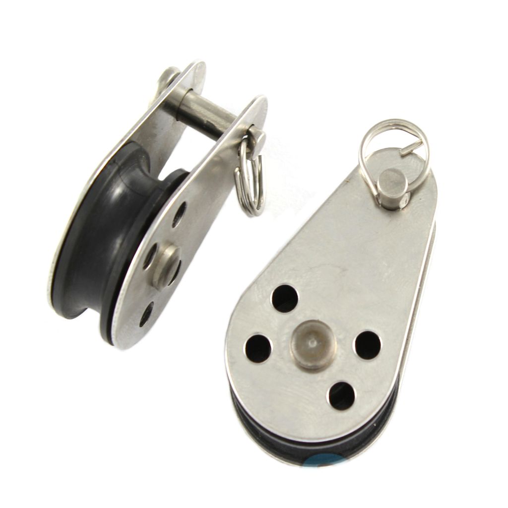 Miniblock mit KS Rolle Edelstahl A2 25mm Seilrolle/ Blockseilrolle