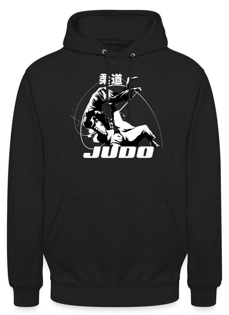 Spreadshirt Judo Throw Kampfkunst Mit Kanji Uni Hoodie, 4XL, Schwarz