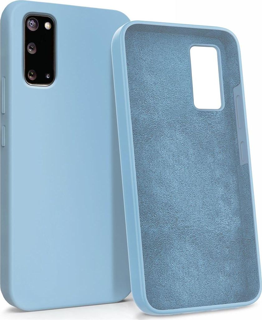 Hülle für Samsung Galaxy S20 - Cover 3 Lagig (TPU / Hardcase / Mikrofaser) in Babyblau