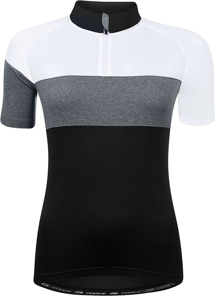 Jersey Trikot FORCE VIEW grauschwarz-weiß %%% Größe: XS