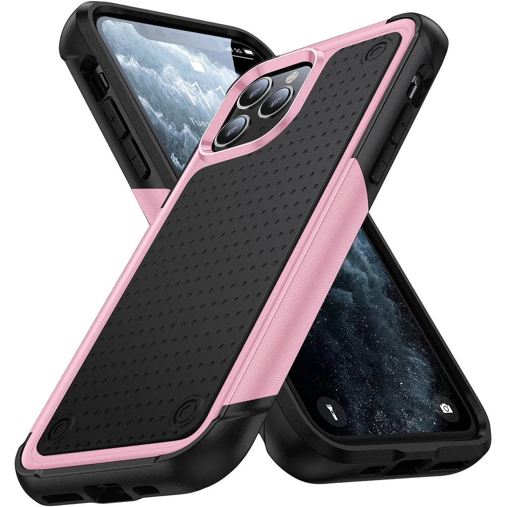 Cover iPhone 11 Pro Max Shockproof 2in1 Rosa/Nero - Alta Resistenza