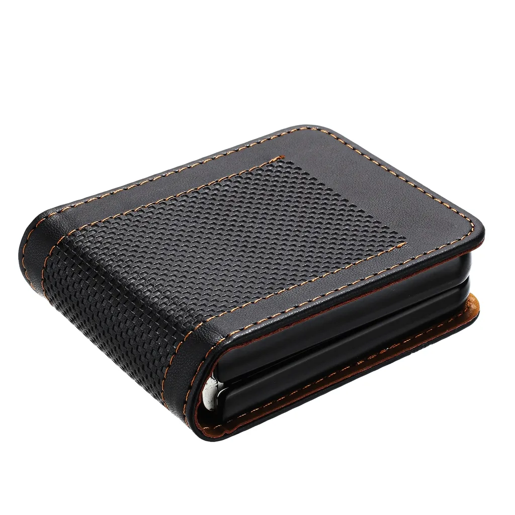 Custodia Protettiva Samsung Z Flip 4 Pelle Nera Stand Antiscivolo - 4