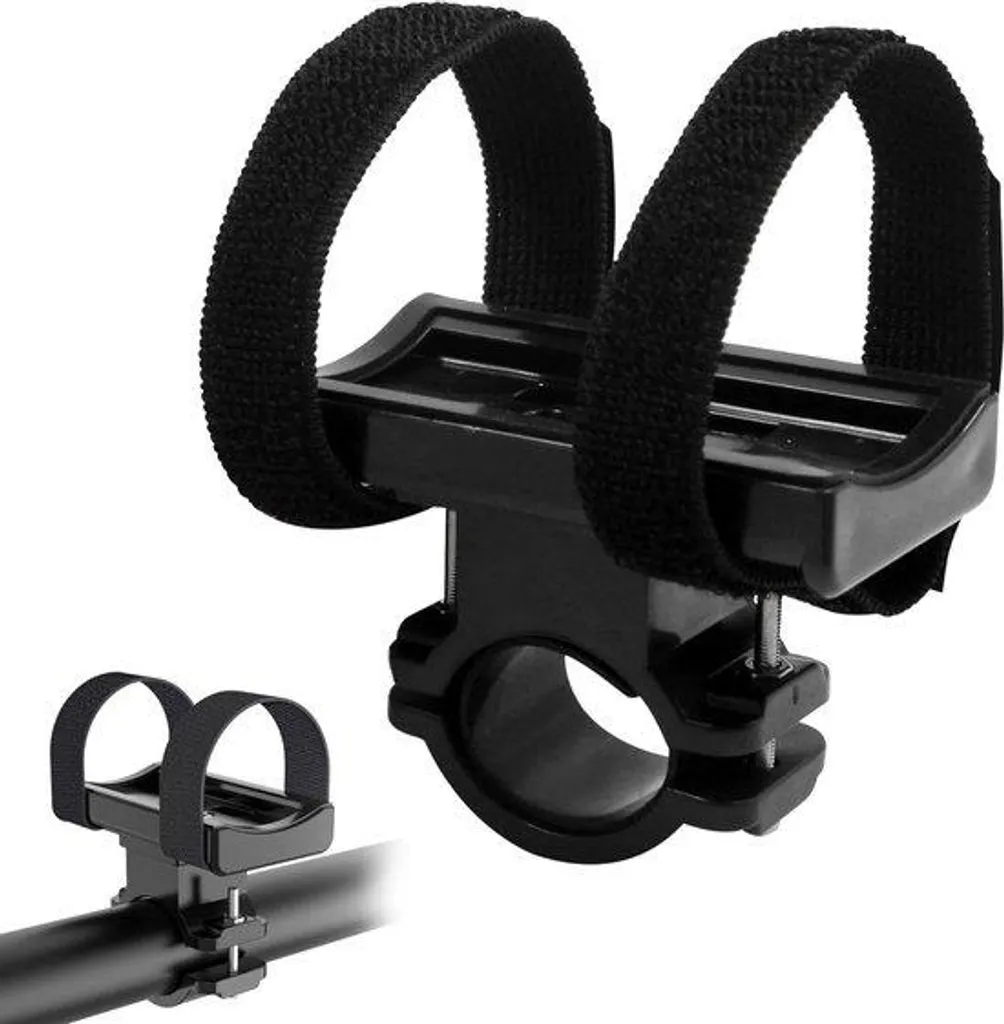 Support de Lampe Vélo Orientable à 360° - Fixation VTT Robuste et Large