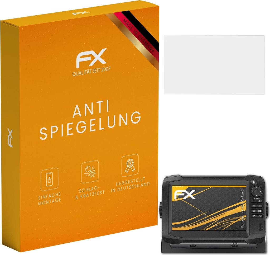 atFoliX FX-Antireflex 3x Schutzfolie kompatibel mit Lowrance HDS Carbon 7 Displayfolie