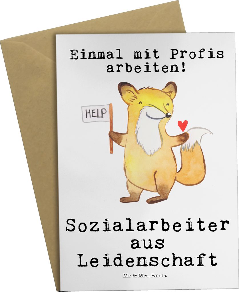 Mr. & Mrs. Panda valentinstagskarte Sozialarbeiter Produktbild 