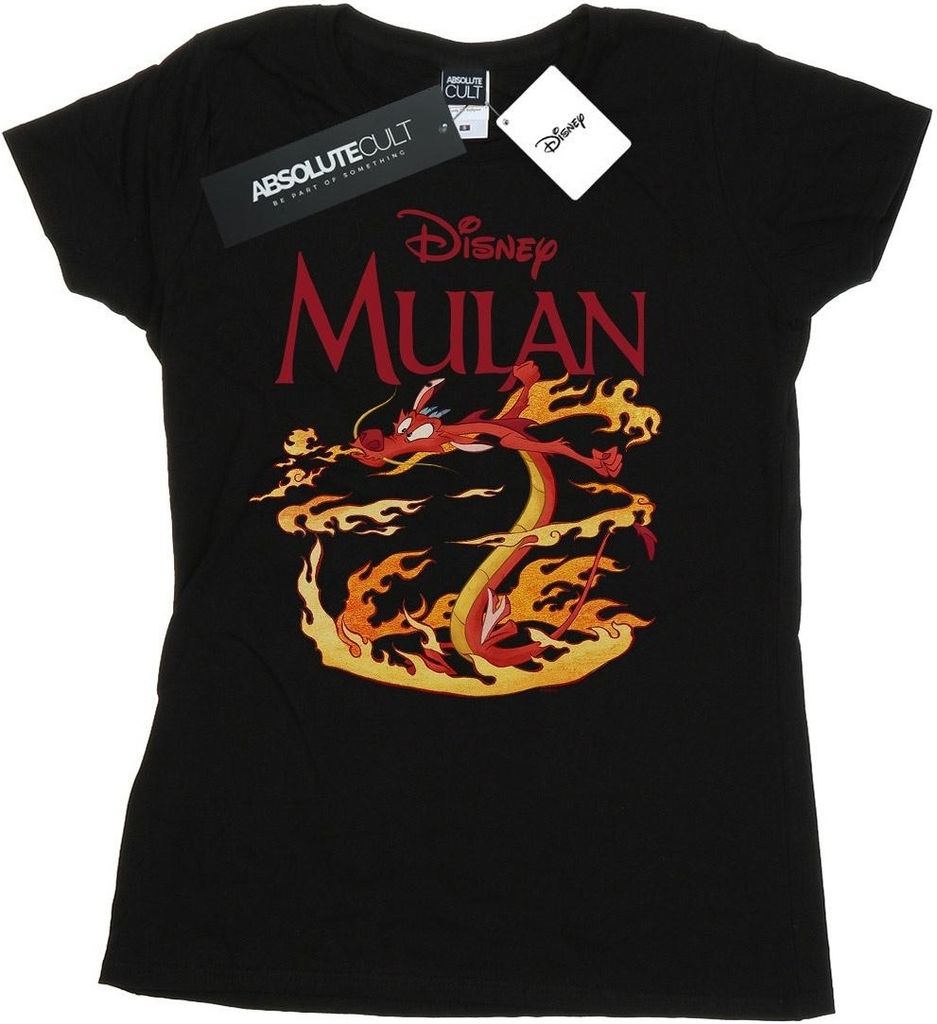 Disney - "Dragon Fire" T-Shirt für Damen BI16232 (L) (Schwarz)