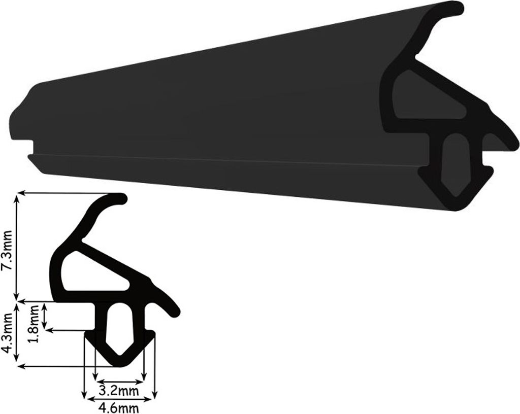 Fensterdichtung Gummidichtung Dichtungsprofil WS030 30m Schwarz EPDM für Fenster und Türen