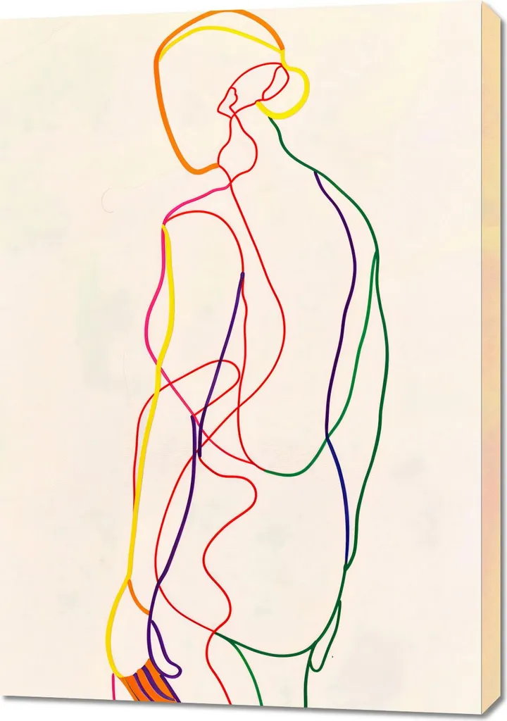 Quadro 70x100 Contorno Arcobaleno: Dai Colore alla Tua Parete Ora