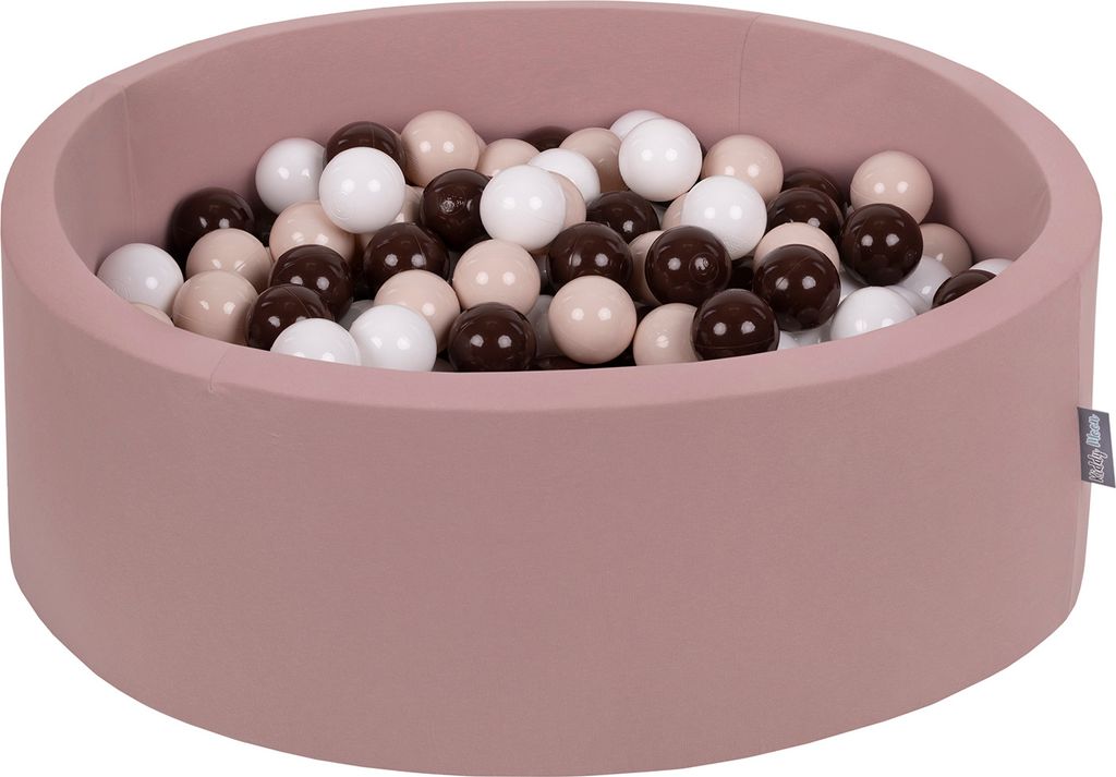 KiddyMoon Bällebad 90x30cm Erikafarben 200 Bälle ∅7cm Rund Produktbild 