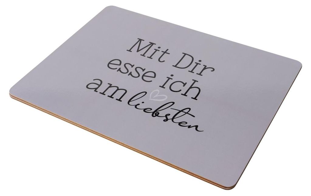 Boltze Tischset 2er Set - Mit dir esse ich am liebsten