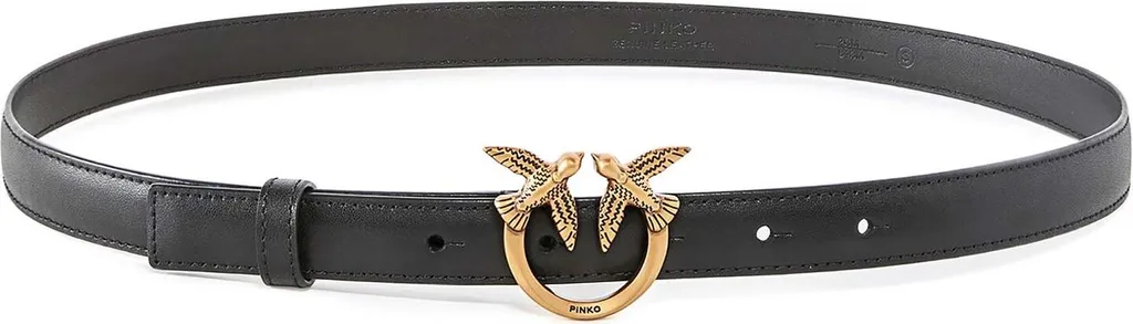 Cintura PINKO Love Berry H2 Nera Gold | Pelle Seta Originale W95