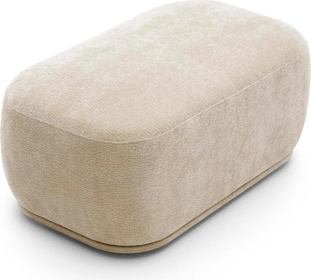 Canapé Nobo beige 56cm en tissu texturé - Confort et design modulable