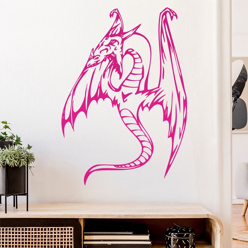 Flugdrache Wandtattoo in 6 Größen - Wandaufkleber Wall Sticker - Dekoration, Küche, Wohnzimmer, Schlafzimmer, Badezimmer