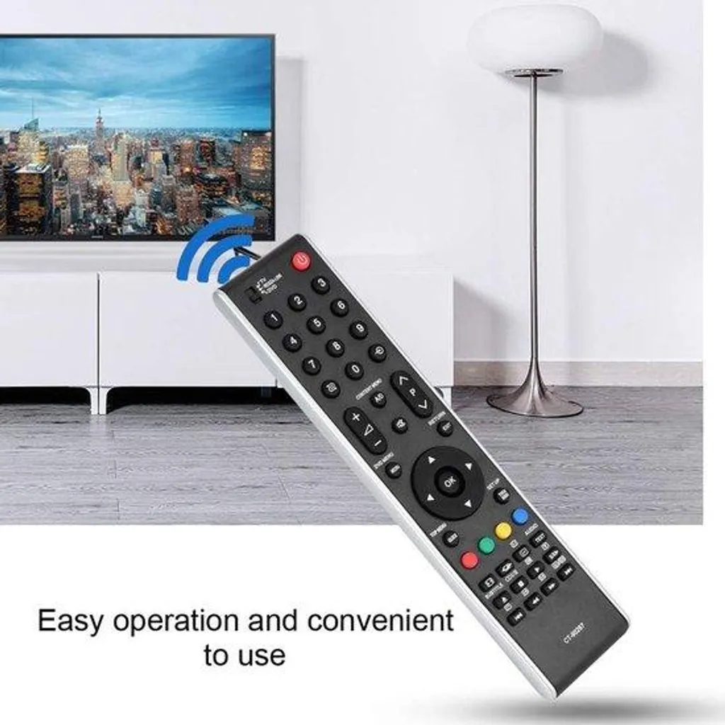 Télécommande universelle TV noire simple – Contrôle multi-marque LCD LED