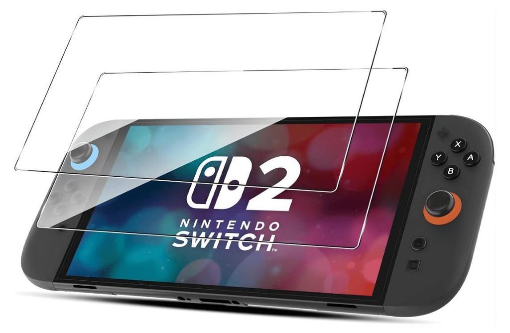 2X Schutzglas für Nintendo Switch 2 Displayschutz Panzerfolie Full Screen 9H