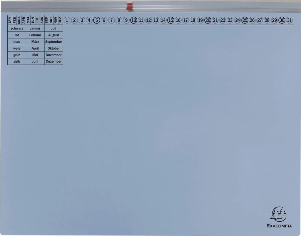 Exacompta 25x Exaflex, Kanzlei Hängehefter, 1x Abheft, Links, Hellblau, 370106B