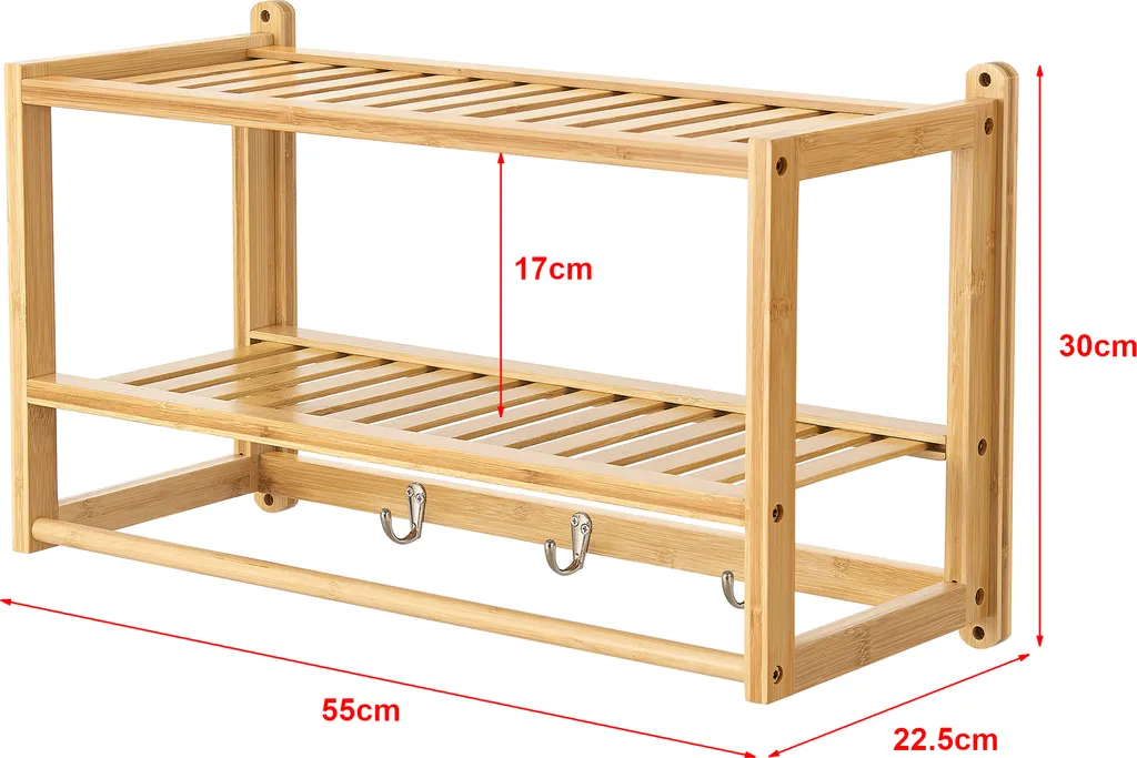 Étagère de douche Thyborøn pour optimiser le rangement des serviettes