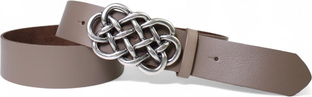 FRONHOFER Damen Ledergürtel 4 cm echt Leder mit keltischer Gürtelschnalle altsilber