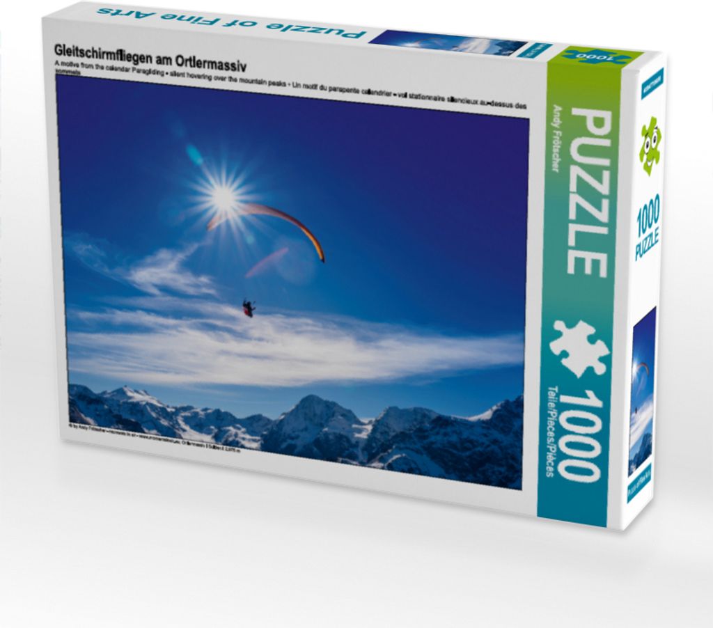CALVENDO Puzzle Gleitschirmfliegen am Ortlermassiv | 1000 Produktbild 
