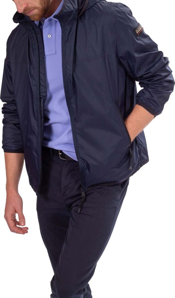 NAPAPIJRI - Regelmäßige Herrenjacke mit Logoaufnäher - Größe 3XL