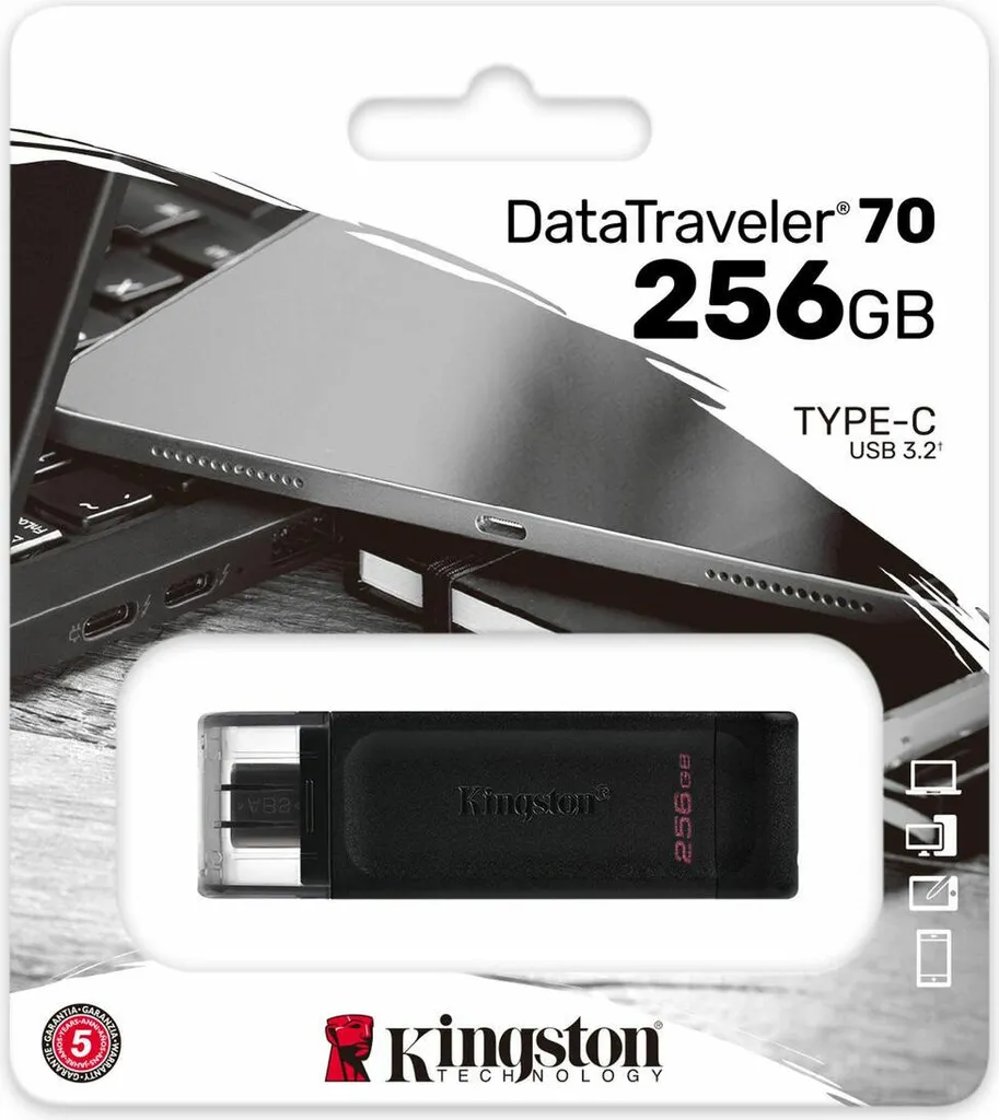 Clé USB rapide Kingston DT70 256 Go, grande capacité de stockage