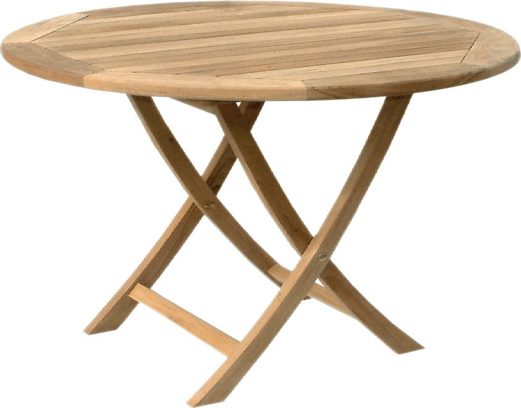 Premium Teak Klapptisch rund Gartentisch Gartenmöbel Produktbild 